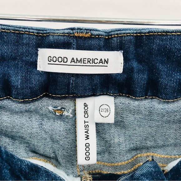 Good American Good Waist Crop Skinny Jeans Size 26 - Picture 2 of 5